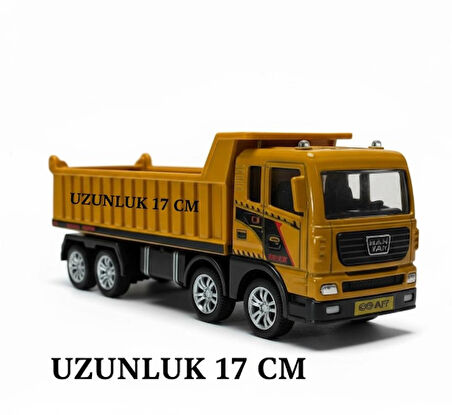 Plastik Damperli Kamyon Oyuncak - 17 cm İnşaat Serisi