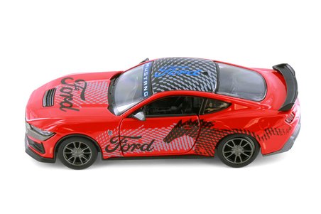 	Kinsmart 1:36 Ölçek 2024 Ford Mustang Dark Horse Livery Edition Diecast Model Araç Kırmızı