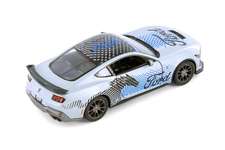 Kinsmart 1:36 Ölçek 2024 Ford Mustang Dark Horse Livery Edition Diecast Model Araba Grir
