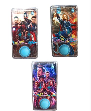 Oyuncak Avengers Temalı Suda Halka Geçirme Oyunu Su Atarisi Süper Kahramanlar Temalı 11x6cm.