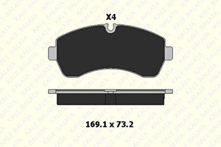 Mercedes Fren Balatası On Sprinter 906 06> 907 910 18> Crafter 06>16 - Kale B 29200 207 24 Msh