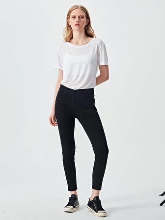 Tanya X Yüksek Bel Dar Paça Jean Pantolon