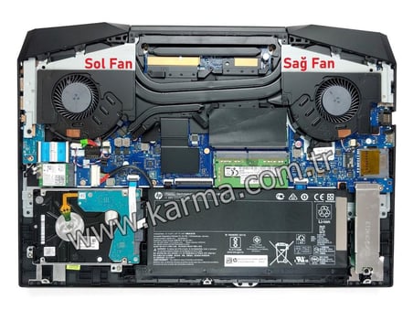 HP Pavilion Gaming 15-DK TPN-C141 Notebook GPU Fanı V2 (Sol)