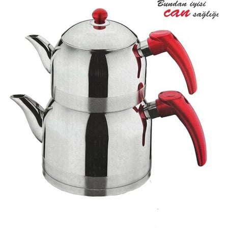 CAN ÇELİK FİRUZE MİNİ BOY ÇAYDANLIK TAKIMI ( 4 PARÇA )