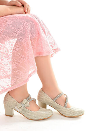 Kiko Kids 750 Çupra Günlük Kız Çocuk 4 Cm Topuklu Babet Ayakkabı