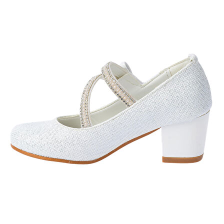 Kiko 750 Simli Günlük Kız Çocuk 4 Cm Topuk Babet Ayakkabı