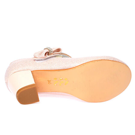 Kiko 750 Simli Günlük Kız Çocuk 4 Cm Topuk Babet Ayakkabı