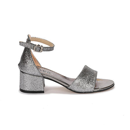 Kiko 769 Kum Simli Günlük Kız Çocuk 4 Cm Topuk Sandalet Ayakkabı