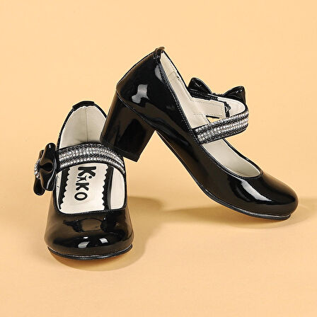 Kiko Kids 752 Rugan Günlük Kız Çocuk 4 Cm Topuklu Babet Ayakkabı