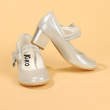 Kiko Kids 752 Vakko Günlük Kız Çocuk 4 Cm Topuklu Babet Ayakkabı