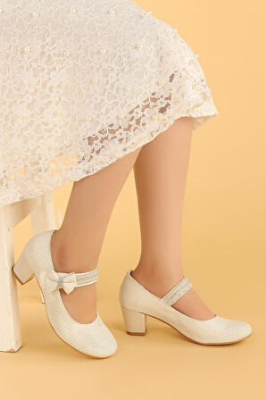 Kiko 752 Çupra Günlük Kız Çocuk 4 Cm Topuk Babet Ayakkabı