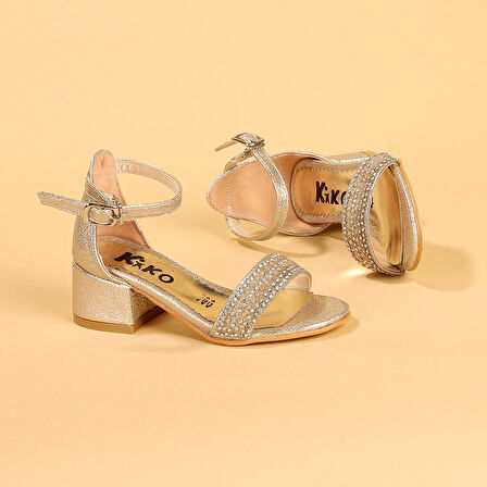 Kiko 761 Çatlak Günlük Kız Çocuk 3 Cm Topuk Sandalet Ayakkabı