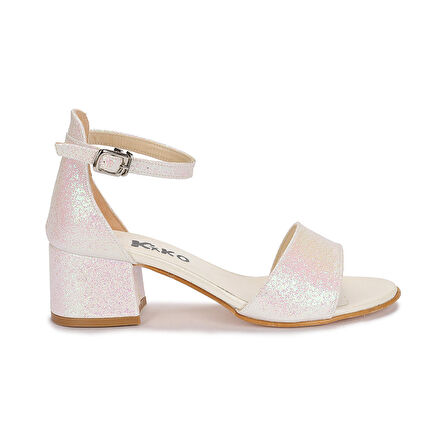 Kiko 769 Kum Simli Günlük Kız Çocuk 4 Cm Topuk Sandalet Ayakkabı