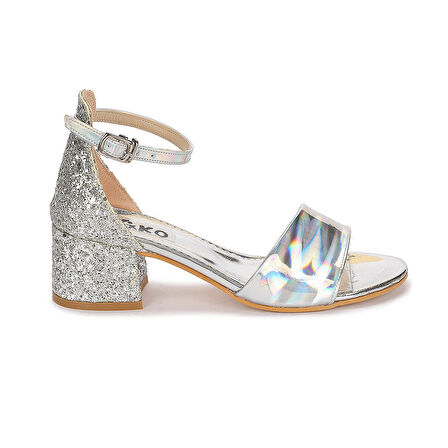 Kiko 768 Ayna Çam Günlük Kız Çocuk 3 Cm Topuk Sandalet Ayakkabı