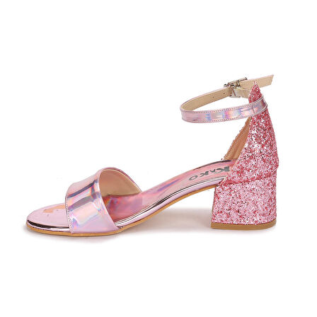 Kiko 768 Ayna Çam Günlük Kız Çocuk 3 Cm Topuk Sandalet Ayakkabı