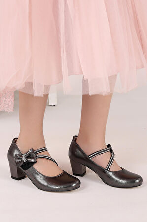 Kiko Kids 750 Vakko Günlük Kız Çocuk 4 Cm Topuklu Babet Ayakkabı