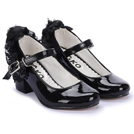 Kiko Kids Günlük Kız Çocuk 4 Cm Topuklu Ayakkabı 754 Rugan