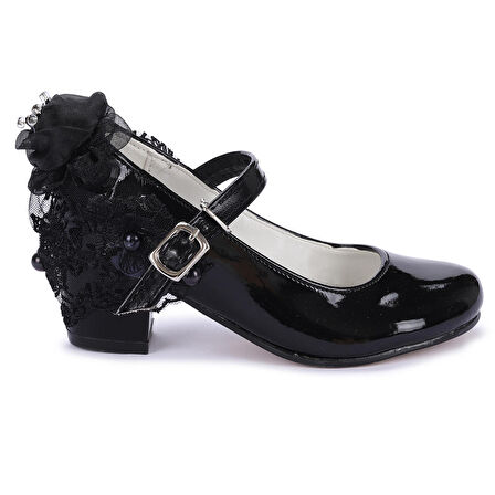 Kiko 754 Rugan Günlük Kız Çocuk 4 Cm Topuk Babet Ayakkabı