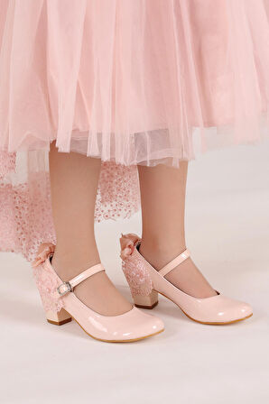 Kiko Kids Günlük Kız Çocuk 4 Cm Topuklu Ayakkabı 754 Rugan