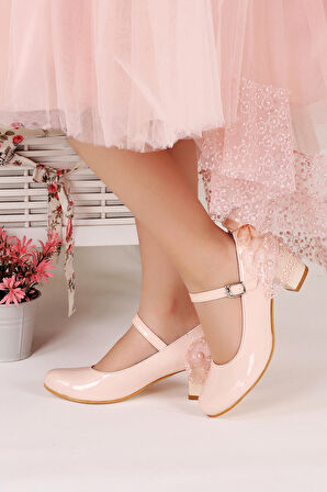 Kiko Kids Günlük Kız Çocuk 4 Cm Topuklu Ayakkabı 754 Rugan