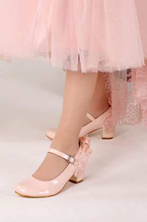 Kiko Kids Günlük Kız Çocuk 4 Cm Topuklu Ayakkabı 754 Rugan