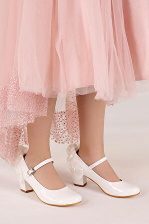 Kiko Kids Günlük Kız Çocuk 4 Cm Topuklu Ayakkabı 754 Rugan