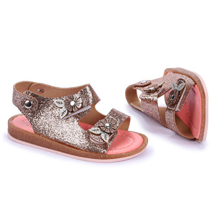 Kiko Kids Şb 26922855-55 Simli Orto pedik Kız Çocuk Sandalet Terlik