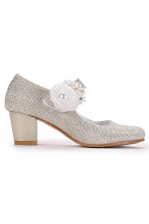 Kiko Kids 751 Çupra Günlük Kız Çocuk 4 Cm Topuklu Babet Ayakkabı