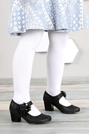 Kiko Kids 751 Çupra Günlük Kız Çocuk 4 Cm Topuklu Babet Ayakkabı