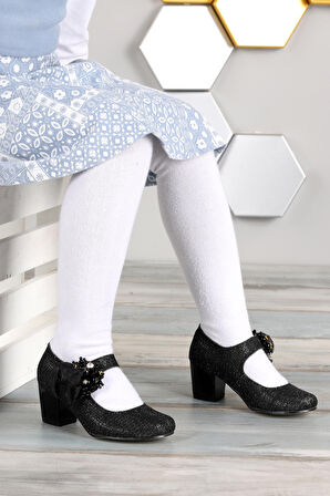 Kiko Kids 751 Çupra Günlük Kız Çocuk 4 Cm Topuklu Babet Ayakkabı