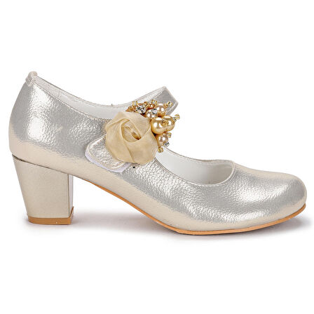 Kiko Kids 751 Vakko Günlük Kız Çocuk 4 Cm Topuklu Babet Ayakkabı