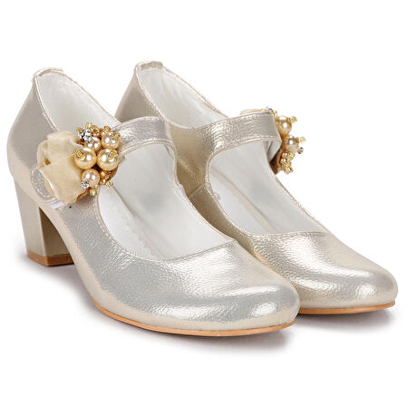 Kiko 751 Vakko Günlük Kız Çocuk 4 Cm Topuk Babet Ayakkabı