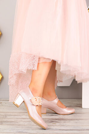 Kiko Kids 751 Vakko Günlük Kız Çocuk 4 Cm Topuklu Babet Ayakkabı