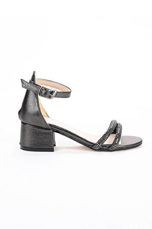 Kiko Kids 791 Vakko Taşlı Kız Çocuk 3 Cm Topuklu Sandalet Ayakkabı