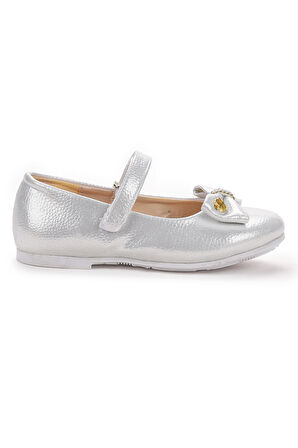 Kiko Kids Cırtlı Fiyonklu Kız Çocuk Babet Ayakkabı Ege 201 Vakko