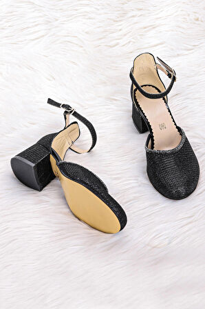 Kiko Kids 771 Çupra Taşlı Kız Çocuk 5 Cm Topuklu Sandalet Ayakkabı