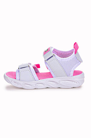 Kiko Kids 100 Işıklı Kız/Erkek Çocuk Cırtlı Sandalet Ayakkabı 100