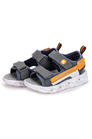 Kiko Kids 101 Işıklı Kız/Erkek Çocuk Cırtlı Sandalet Ayakkabı
