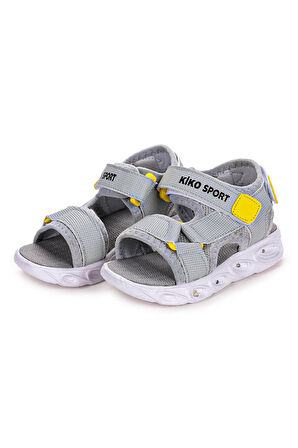 Kiko Kids 103 Işıklı Erkek Çocuk Cırtlı Sandalet Ayakkabı