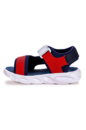 Kiko Kids 103 Işıklı Günlük Erkek Çocuk Cırtlı Sandalet Ayakkabı