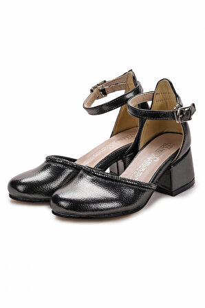 Kiko Kids 771 Vakko Taşlı Kız Çocuk 5 Cm Topuklu Sandalet Ayakkabı