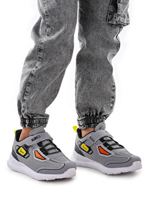 Kiko Kids Cırtlı Fileli Erkek Çocuk Spor Ayakkabı 3003