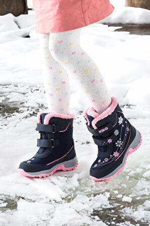 Kiko Kids Kartanesi Cırtlı Kız Çocuk Kar Bot Soğuk Suya Dayanıklı