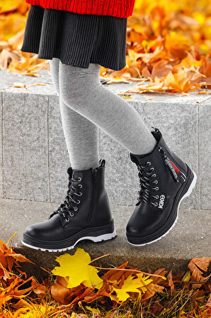 Kiko Kids Fermuarlı Termo Taban Kız Çocuk Bot 623 Cilt