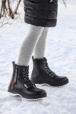 Kiko Kids Fermuarlı Termo Taban Kız Çocuk Bot 623 Cilt