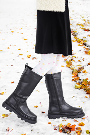 Kiko Kids 500 Uzun Fermuarlı Kız Çocuk Çizme Bot