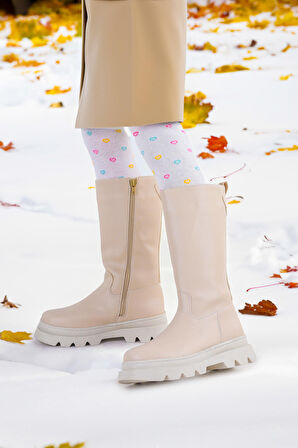 Kiko Kids 500 Uzun Fermuarlı Kız Çocuk Çizme Bot