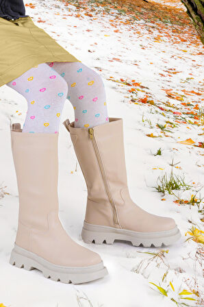 Kiko Kids 500 Uzun Fermuarlı Kız Çocuk Çizme Bot