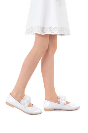 Kiko Kids Rugan Kız Çocuk Babet Ayakkabı Arç 02