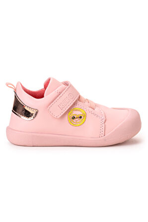 Kiko Kids Smile Cırtlı Kız Bebek İlk Adım Panduf Ayakkabı